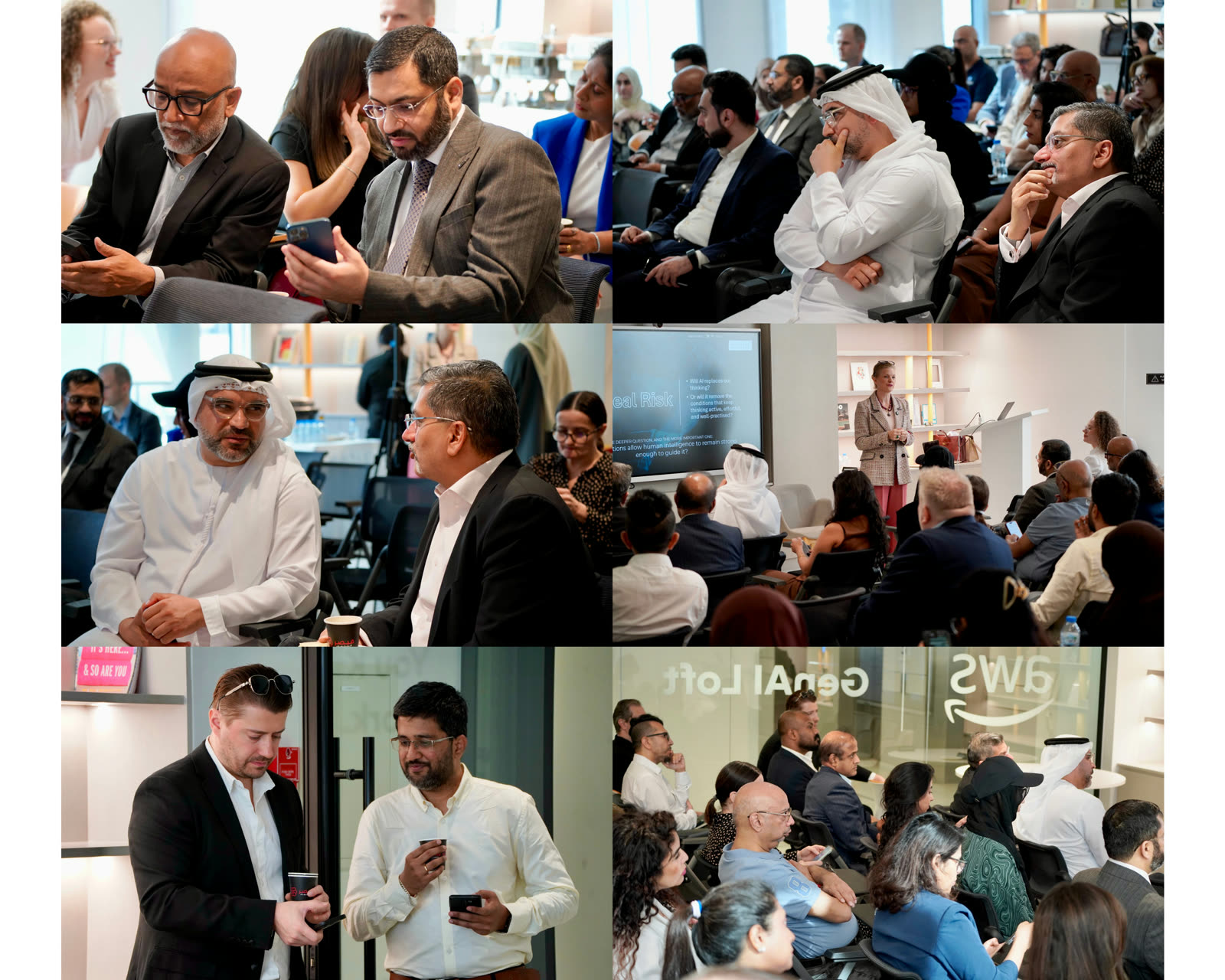 AISFY AI community event at DIFC, Dubai — Peer discussion at the AWS GenAI Loft