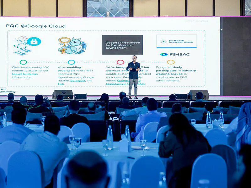 Presenter addressing delegates at World AI Technology Expo Dubai
